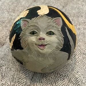 1993 folk art cat ball by Briere